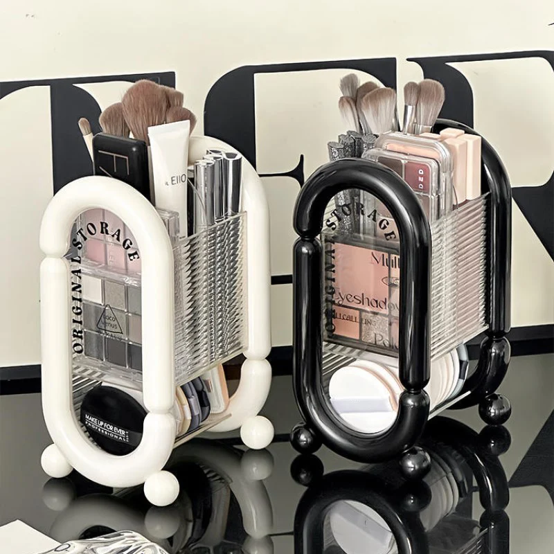 Держатель для кистей макияжа акриловый органайзер спонжей витрина 4-слотовая