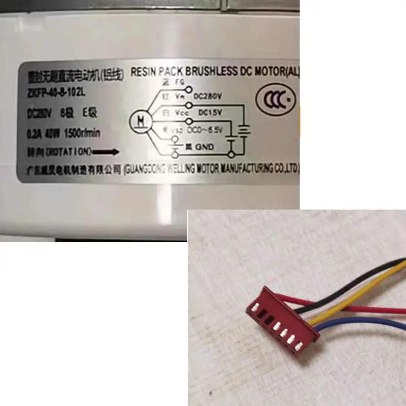 ZKFP-40-8-102L DC280V 40W Подходит для деталей двигателя вентилятора кондиционера Hitachi