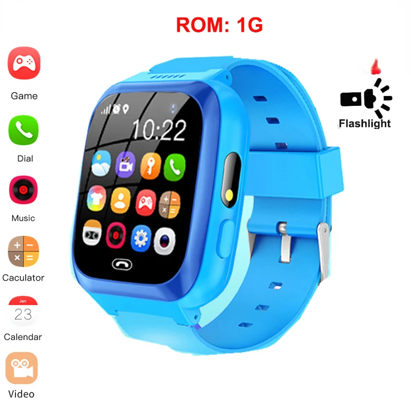 

Детские Смарт-часы с камерой игры видео/музыкальный плеер фонарики калькулятор будильник Детские умные часы с сенсорным экраном игрушка