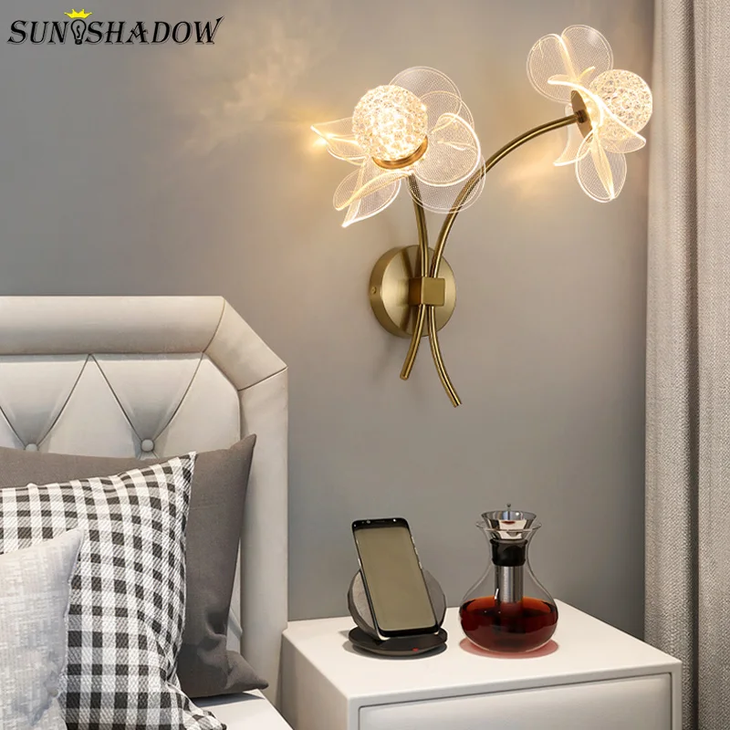 Modern Led Wall Light 110V 220V Art Decoration Wall Lamp for Bedroom Bedside Light Living room Dining room Kitchen Led Wall Lamp