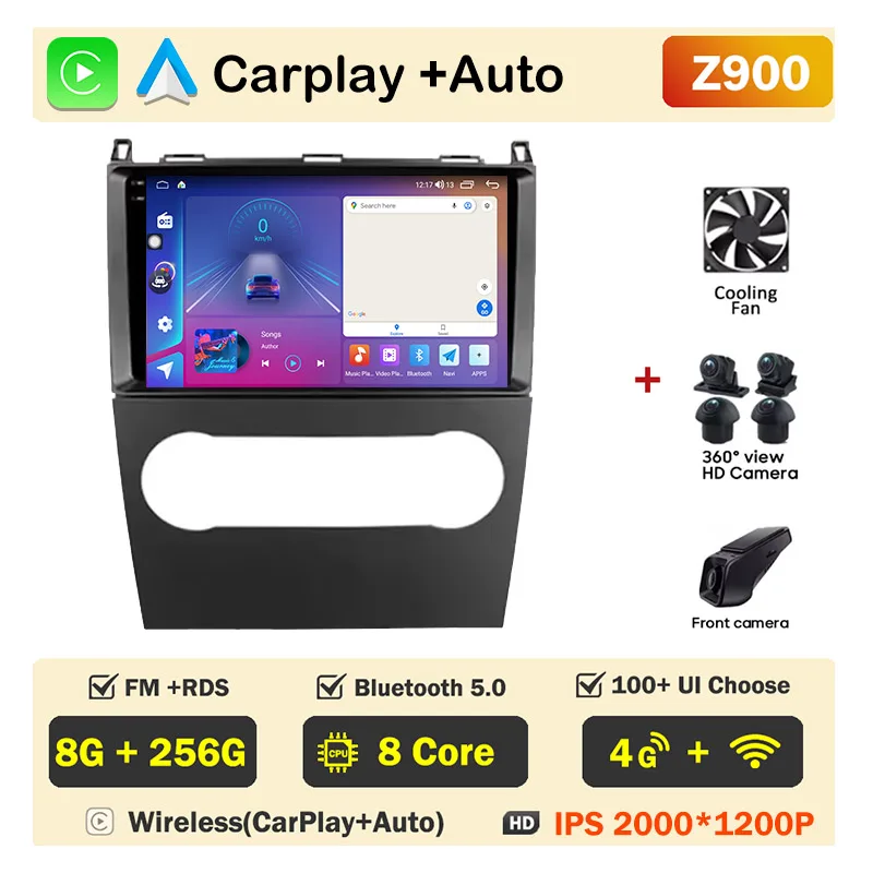 

Автомобильный радиоприемник carplay Android Auto Stereo для Mercedes-Benz B200 A-Class B-Class W169 A160 A180 A200 A220 2009-2012 GPS-навигация