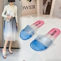 womens summer slippers 2022 plus size jelly slippers cute slippers outdoor womens flat shoes fashion womens sandals summer