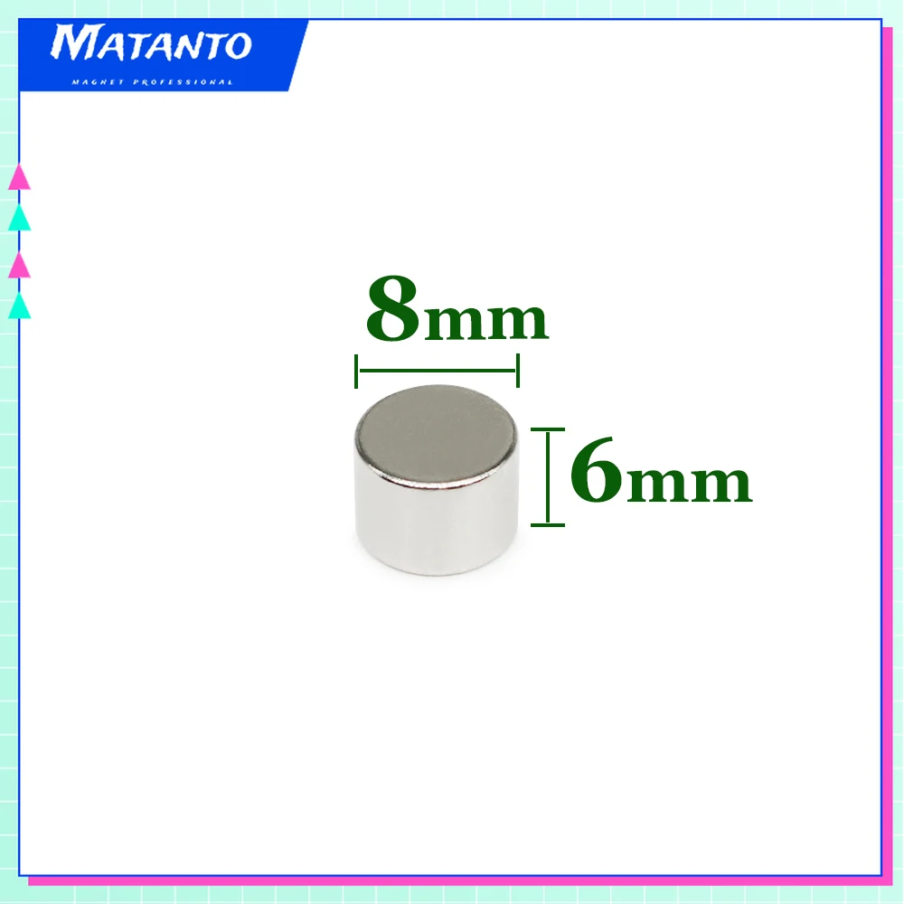 

10/20/50/100/150/200PCS 8x6 Round Powerful Strong Magnetic Magnet N35 Neodymium Magnet 8x6mm Small Disc Rare Earth Magnet 8*6