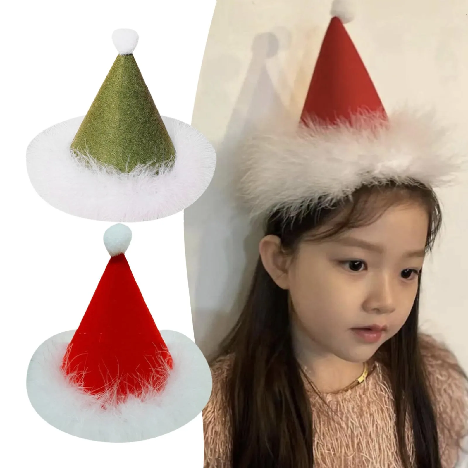 

Декоративная Рождественская Красная шапка, фотореквизит, красный/зеленый