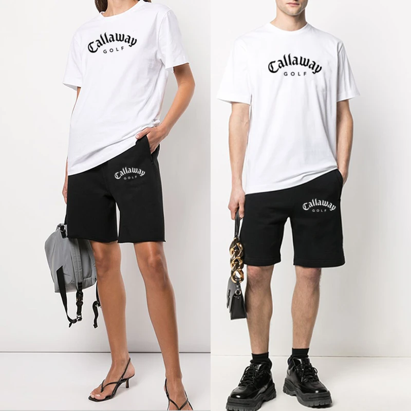 

Couple's Summer Suit Solid Color T-shirt and Pants Casual Short Sleeve Sportswear Cotton Bodybuilding Jogging Suits