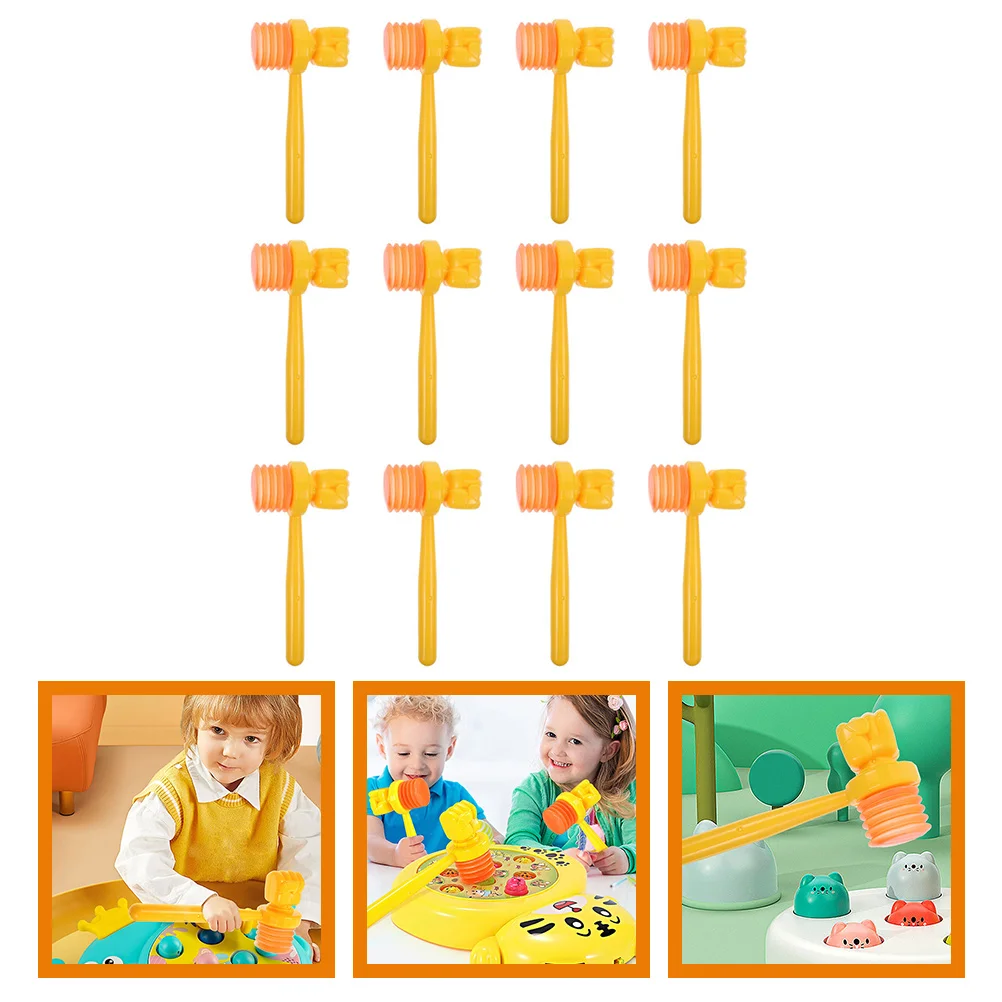 

12 Pcs Childrens Toys Mini Hammer Plastic Hammers Kids Tool Gavel Hammering Metal Toddler