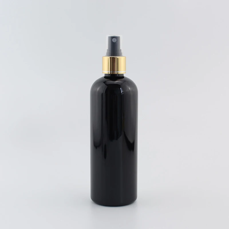 

20pcs 300ML Empty Refillable Cosmetic Bottles With Gold Mist Sprayer Pump black Sprayer Bottle For Perfumr Liquid