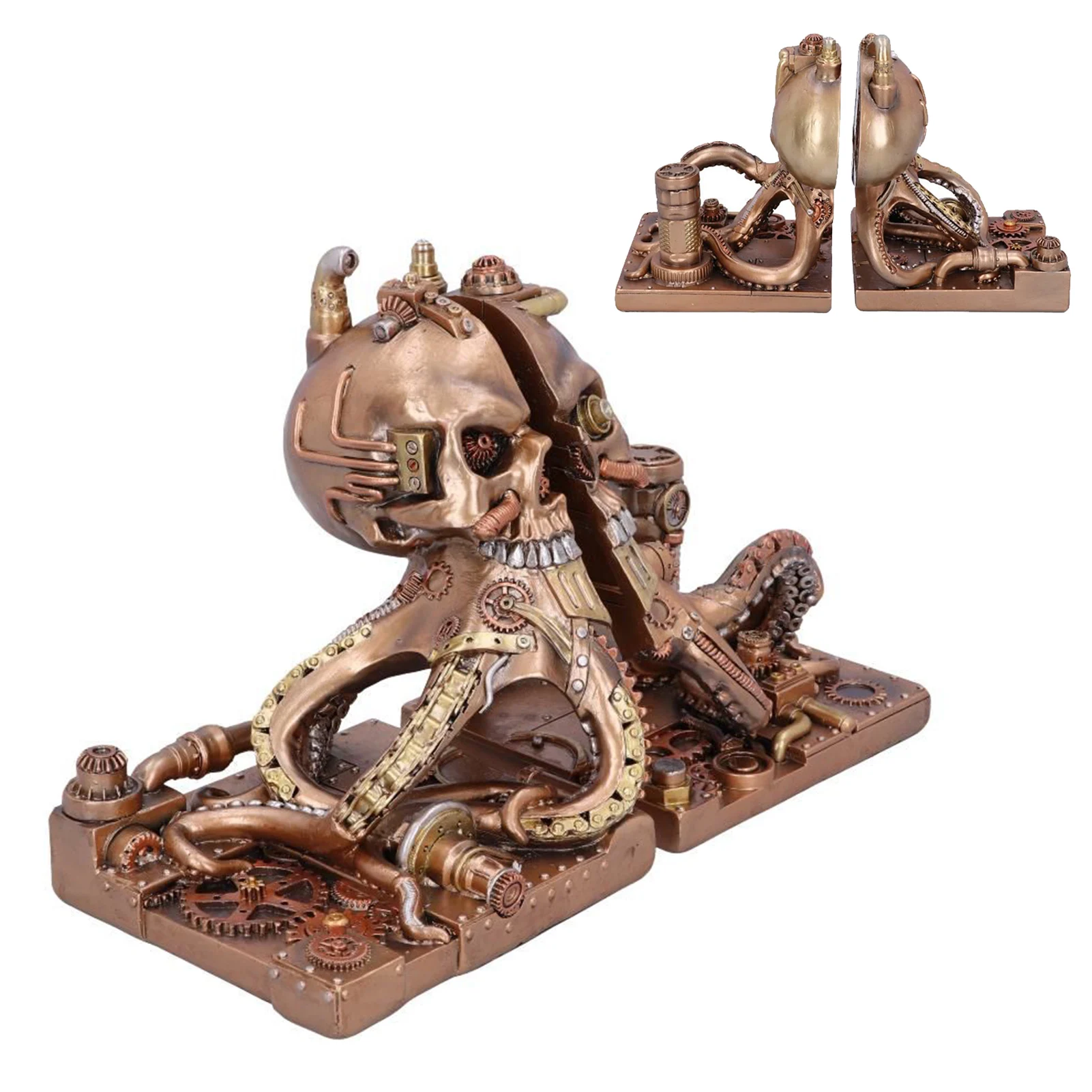 

Латунный Декор для дома в виде осьминога, античные медные фигурки животных, миниатюры, аксессуары для украшения стола, креативный Настольны...