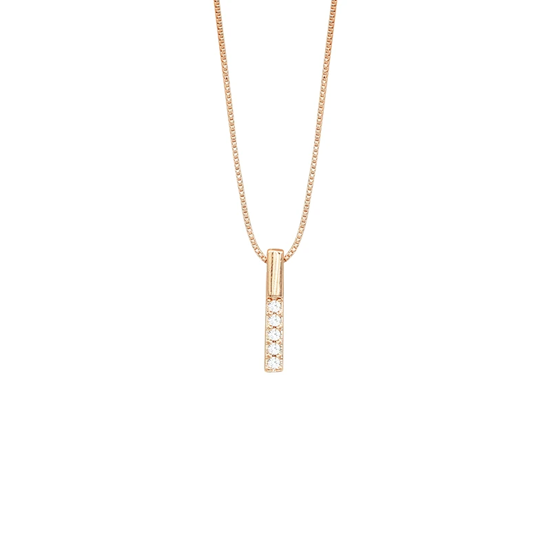

Small Fresh Summer Straight Stick Rectangular Diamond Necklace Female Snake Bone Chain Pendant Long Clause Clavicle Chain Female