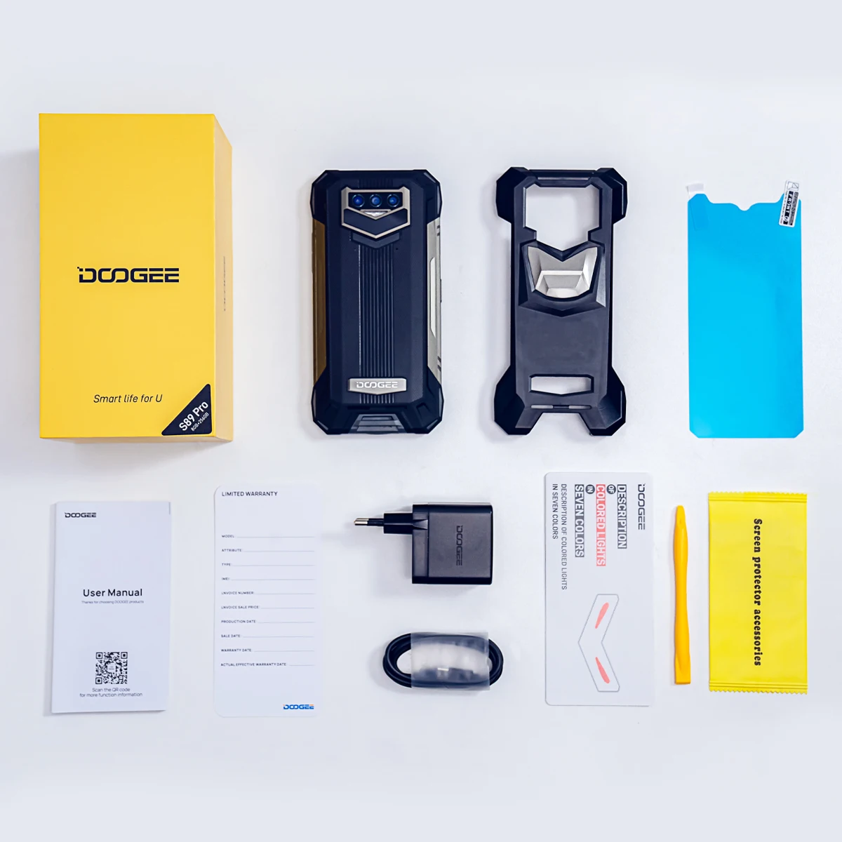 DOOGEE S89 Pro Rugged Phone 8+256GB P90 64MP Camera 12000mAh Battery Cellphone Global Version Android 12 Night Vision Smartphone