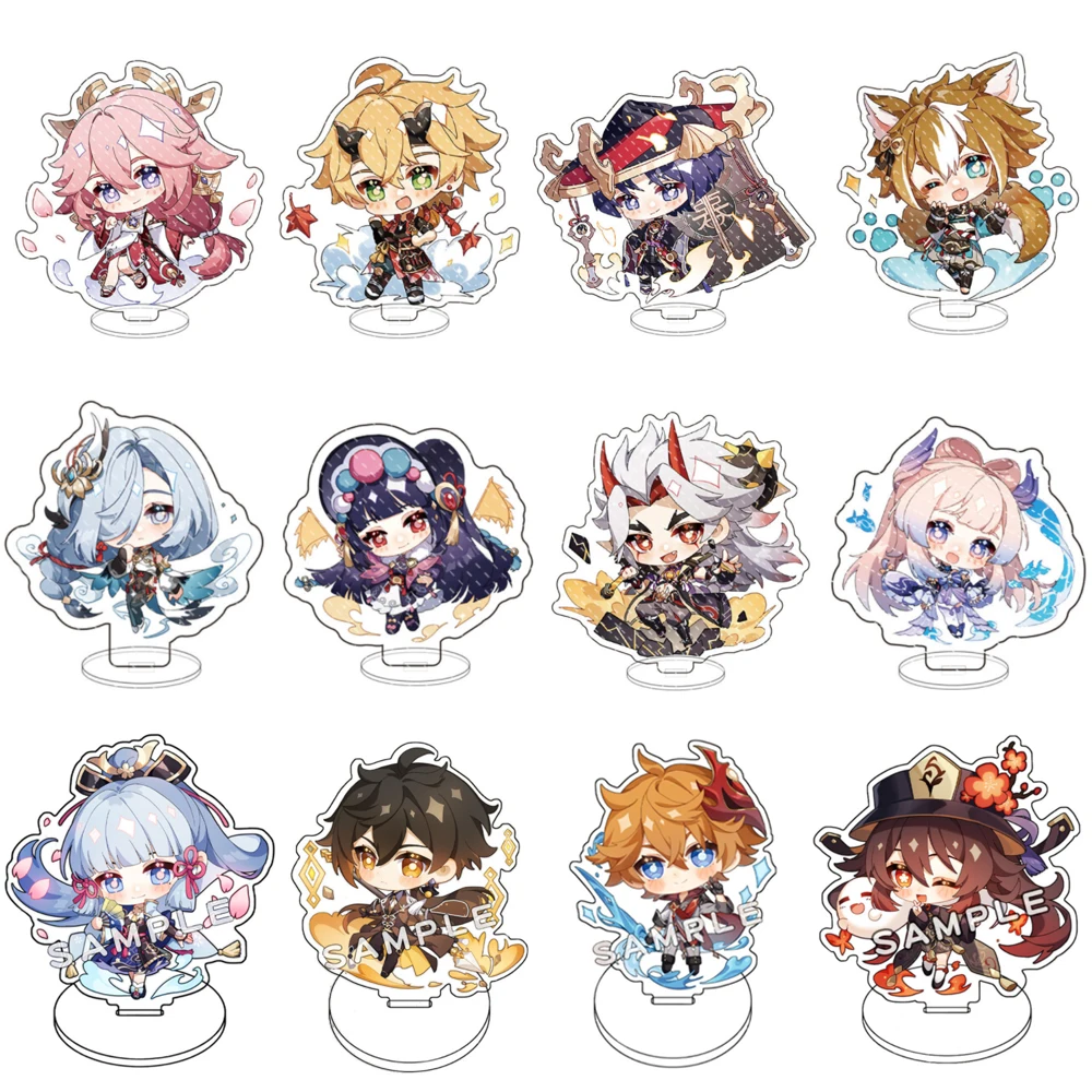 

Anime Genshin Impact Acrylic Stand Figure Yae Miko Kuki Shinobu Raiden Shogun Desktop Standing Plate Decoration Collection Gift