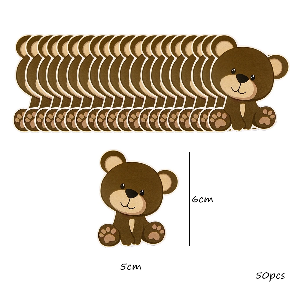 Картонные медвежьи торт-топперы для детского дня рождения