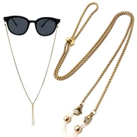 vintage metal mask chains fashion necklace lanyard glasses strap for womenmen sunglasses holder rope korean eyeglasses cord