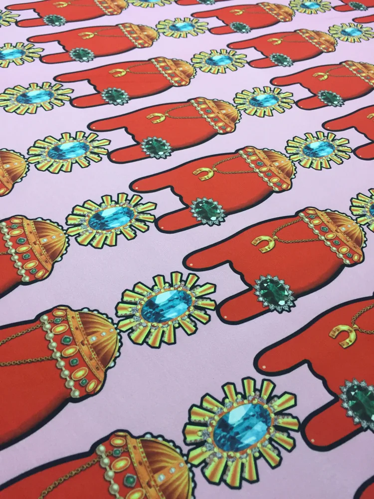 Итальянская полиэфирная ткань с принтом модный дизайн для детей рубашка платье