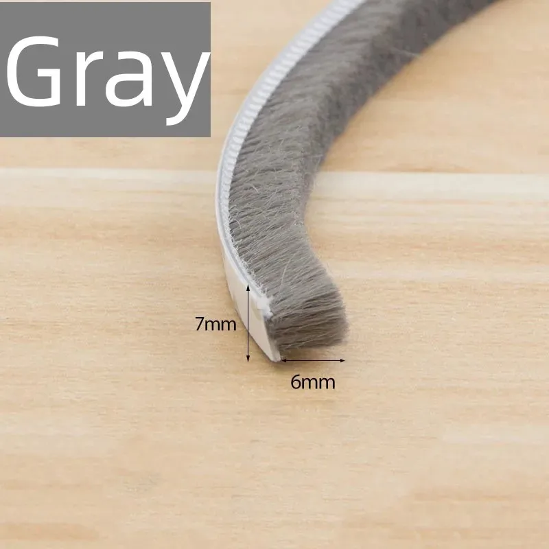 

10 м щетка самоклеящаяся раздвижная дверь шкафа пылезащитная уплотнительная лента дверь окно звукоизоляция защита от атмосферных воздействий