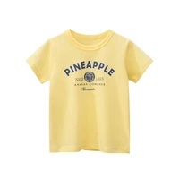 Tide Brand Childrens Clothing 2022 Summer New Baby Bottoming Shirt Short Sleeve T-shirt Birthday Girl Fashion Tshirt Women HOT