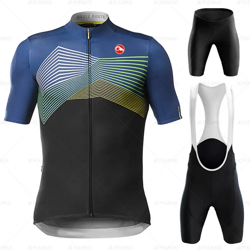 

2023 лучший комплект велосипедных Джерси, Мужская одежда для горных велосипедов, костюмы, быстросохнущая дышащая велосипедная спортивная одежда с коротким рукавом Bi