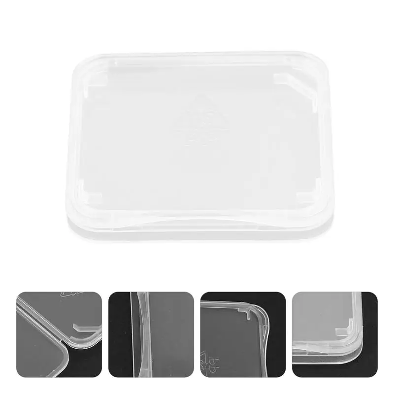 

2Sets 100Pcs Memory Cards Storage Cases Carrying Holders Boxes (Transparent)