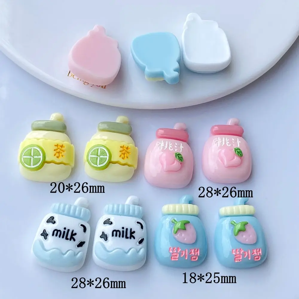 

Wholesale Flatback Flat Back Kawaii Resin Cabochon Fruit Drink Milk cup DIY Craft Decoration Charm Crafts accessories