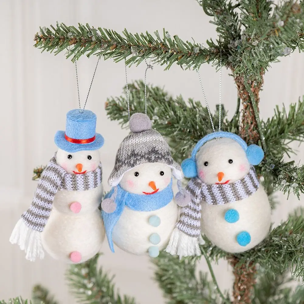 

Felt Wool Snowman Small Doll Pendant New Home Decorations Gift Christmas Tree Decoration Christmas Hanging Christmas Party