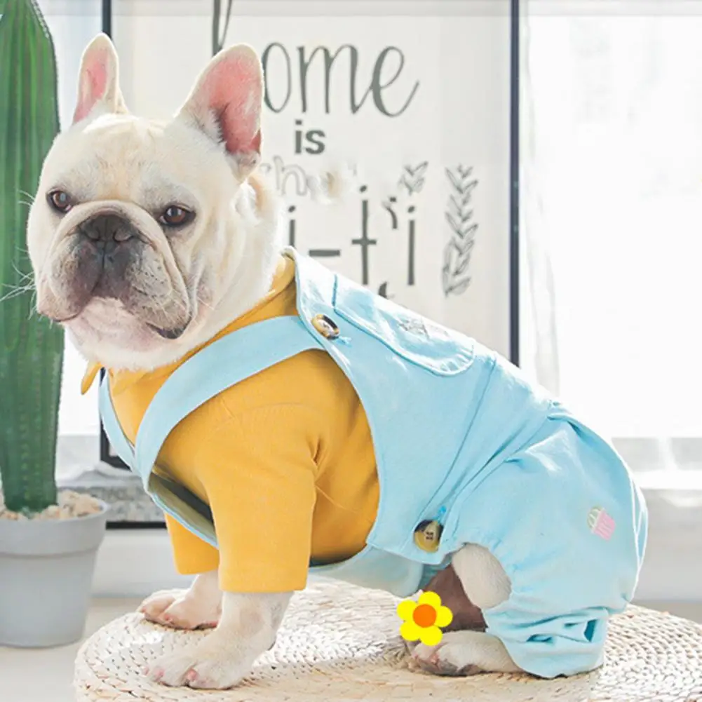 

Lovely Soft Pet Overalls Puppy Spring Clothing Casual Wear Dog Overalls Comfortable for Outing