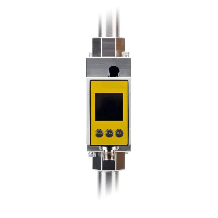 Компактный вихревой Датчик потока дисплей температуры двойного для систем
