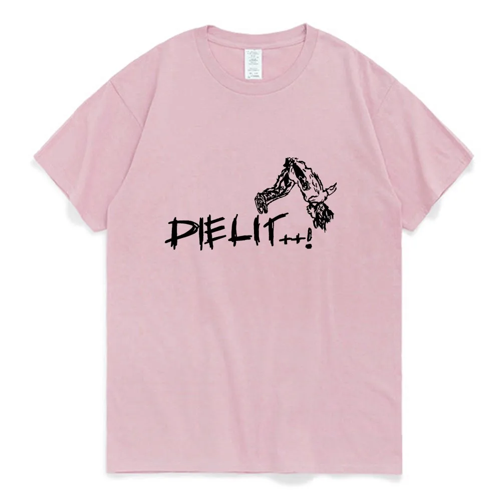 

T-shirt Vintage Playboi Carti Die Lit By Aary Print T Shirt for Men Women Summer Cotton TShirt Short Sleeve Rapper Music Tees