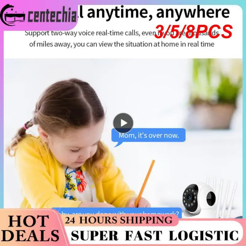 

3/5/8PCS Robot Camera 360 Rotation Infrared Night Wifi Ip Camera 1.3 Mp 1080p Surveillance Camera Smart Home