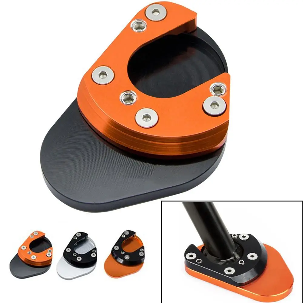 

Side Stand Motorcycle Accessories CNC Side Stand Enlarge Plate Kickstand Extension For 125/200/390 RC125/200/390 690