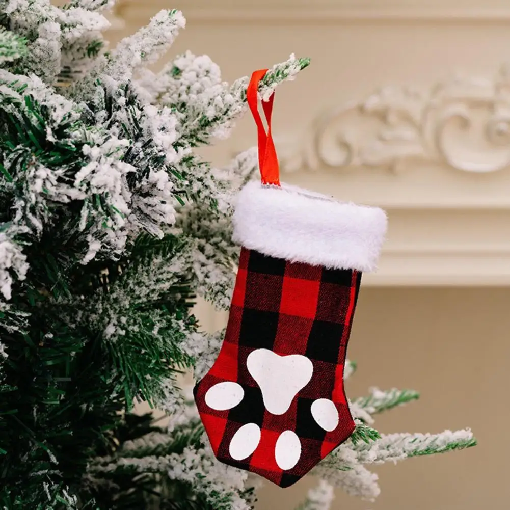 

Cat Claw Design Cutlery Bag Festive Cartoon Cat Claw Cutlery Holder Bags for Christmas Parties Unique Tableware for New