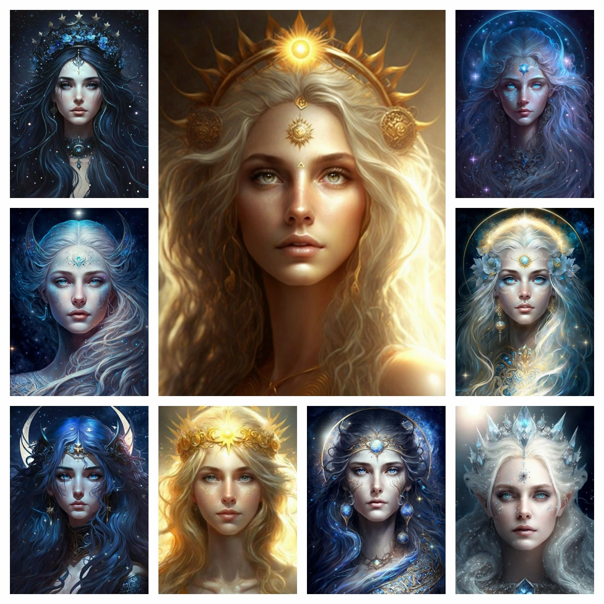 5D Набор Алмазной Живописи Полный Круглый Сверл Красивая Фантазийная Богиня