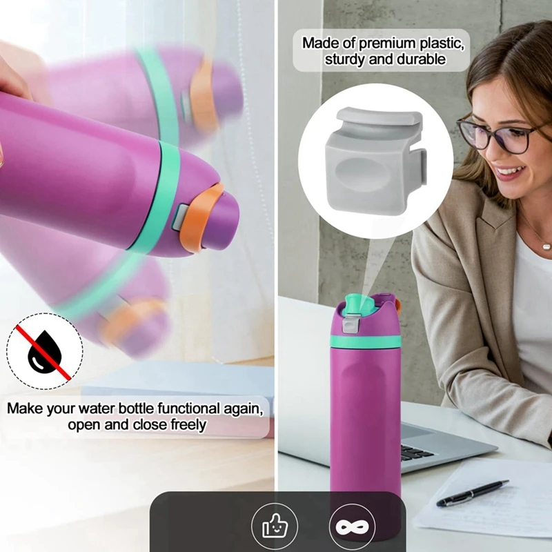 4Pcs Replacement Button For Owala Freesip 24Oz 32Oz Water Bottle Lid Mouth Push Switch Parts