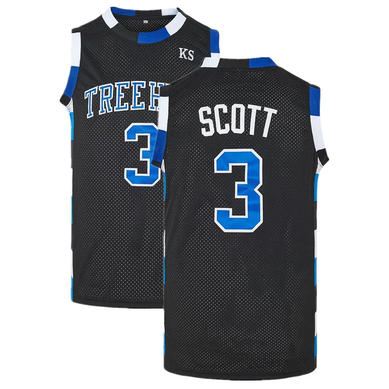 Рубашка для мальчиков LangMao Movie ONE TREE HILL SCOTT # 23. РАВЕНС 3 баскетбольная майка