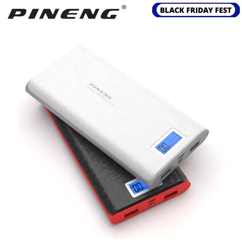 

NEW2023 Power Bank PINENG PN-969/PN-999/PN989 20000 mAh, PN-963 10000 mAh Dual USB Portable / External Battery Fast Charge / Fro