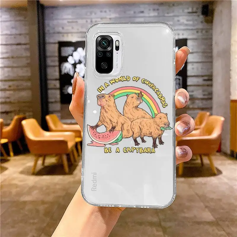 Забавный Прозрачный чехол для телефона с рисунком животных Xiaomi redmi note 12 11 10 7 8 9 4G Φ