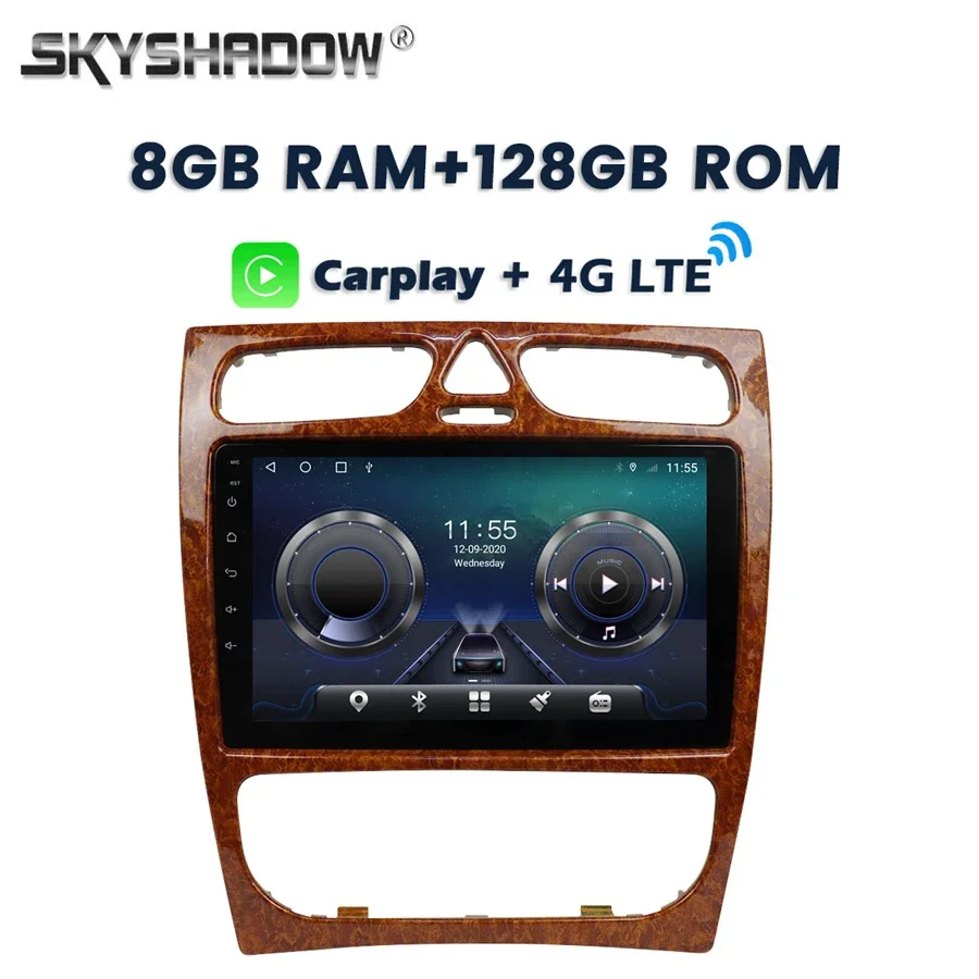 

8G + 128G Carplay Авто Android 13.0 IPS DSP автомобильный DVD-плеер GPS карта WIFI Bluetooth RDS радио для Benz W209 W203 W210 W168 1998-2005