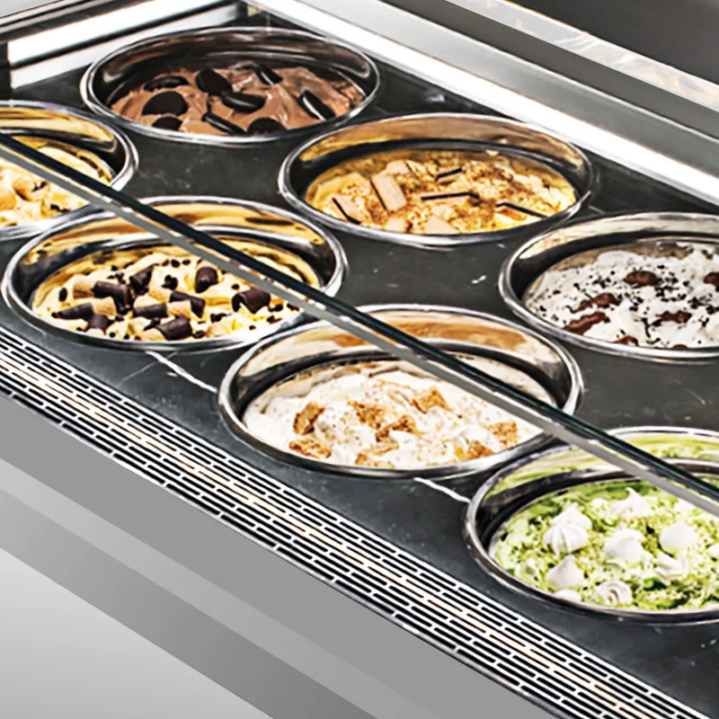 Традиционный итальянский стиль pozzetti витрина для мороженого с морозильной