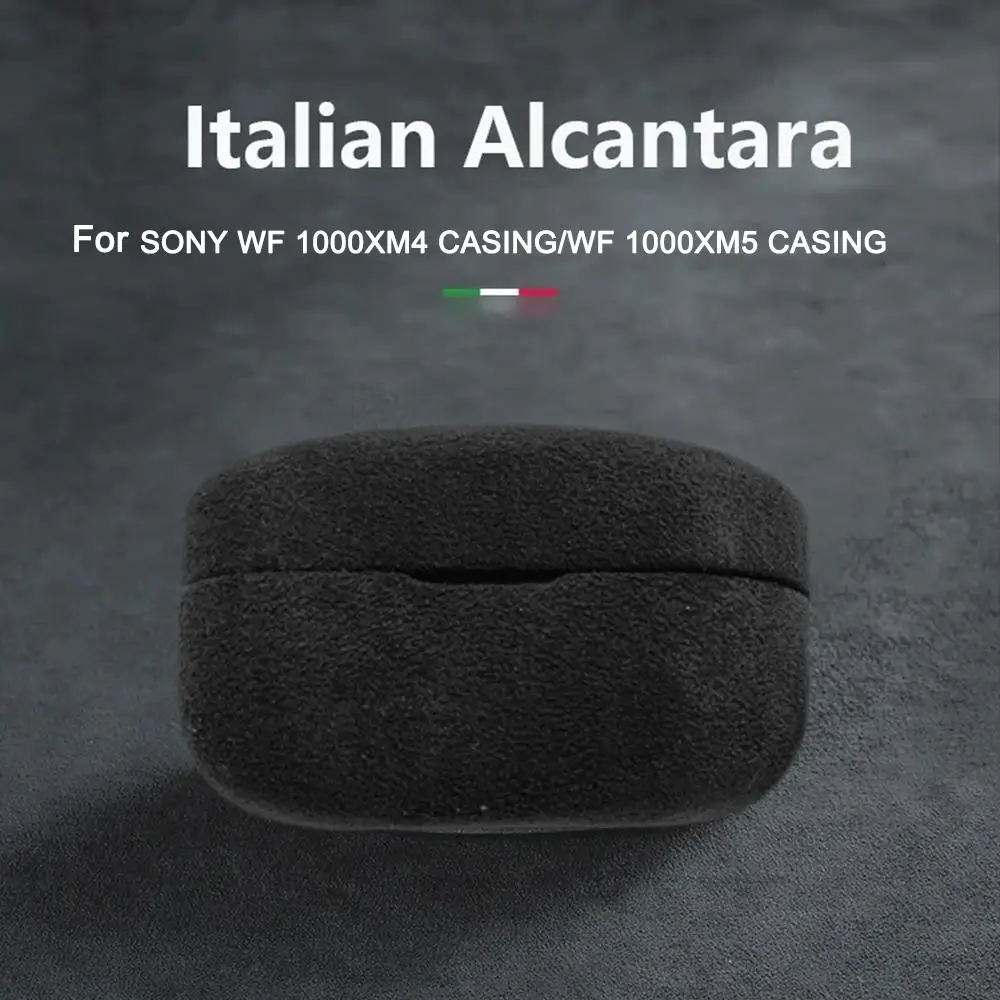 

for Italian Alcantara Case for sony WF-1000XM4 Luxury Leather Handmade WF 1000XM5 Case WF 1000XM4 Cover Bluetooth Earphone Case