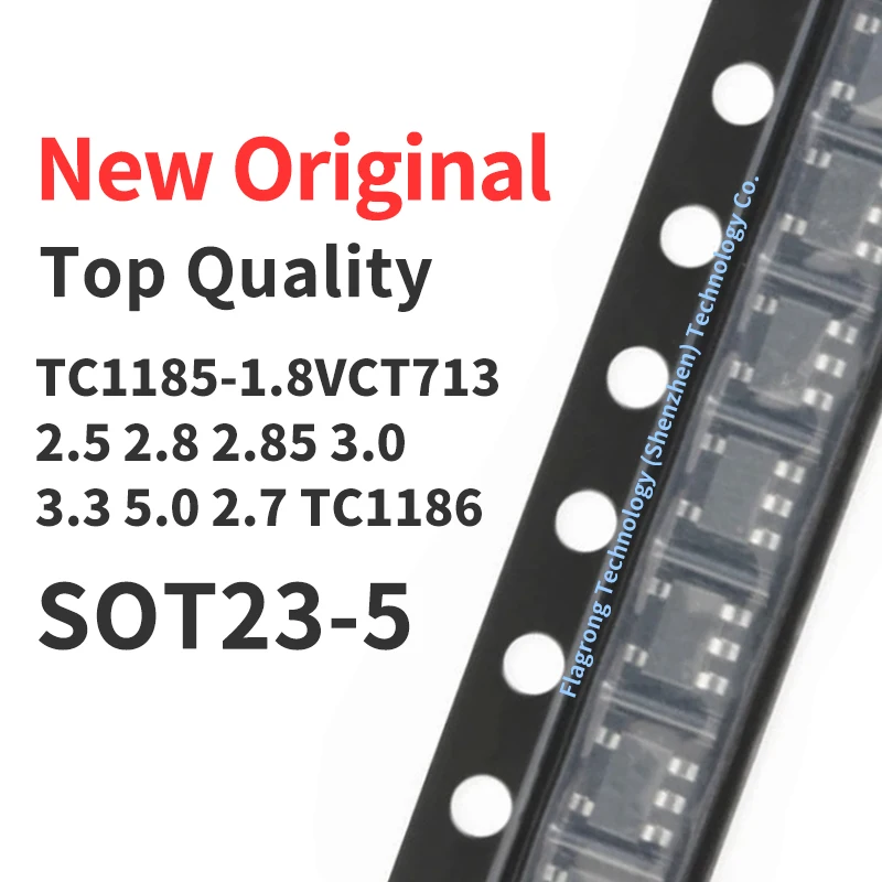 

100 шт. TC1185-1.8VCT713 TC1185-2,5 2,8 2,85 3,0 3,3 5,0 VCT713 TC1186 VCT713 фрикционная микросхема, новый оригинал