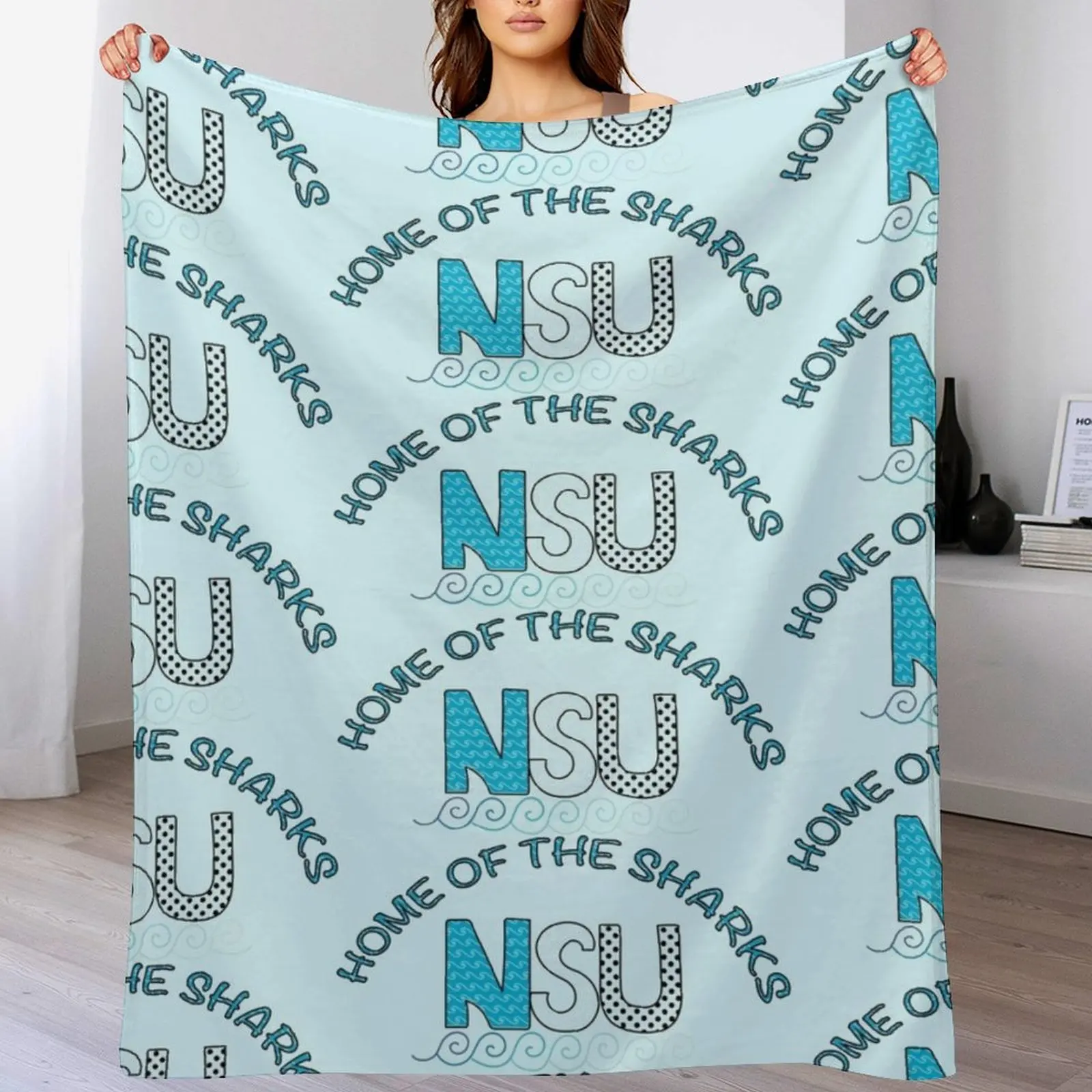 Фото Плед Nova Southeastern University: Декоративные теплые зимние утяжеленные пушистые пледы для младенцев и взрослых. №4