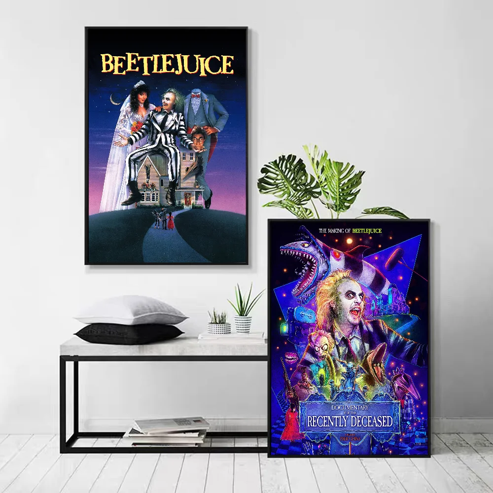 Classic Horror Movie B-Beetlejuices Good Quality Prints And Posters Vintage Room Home Bar Cafe Decor Aesthetic Art Wall Painting