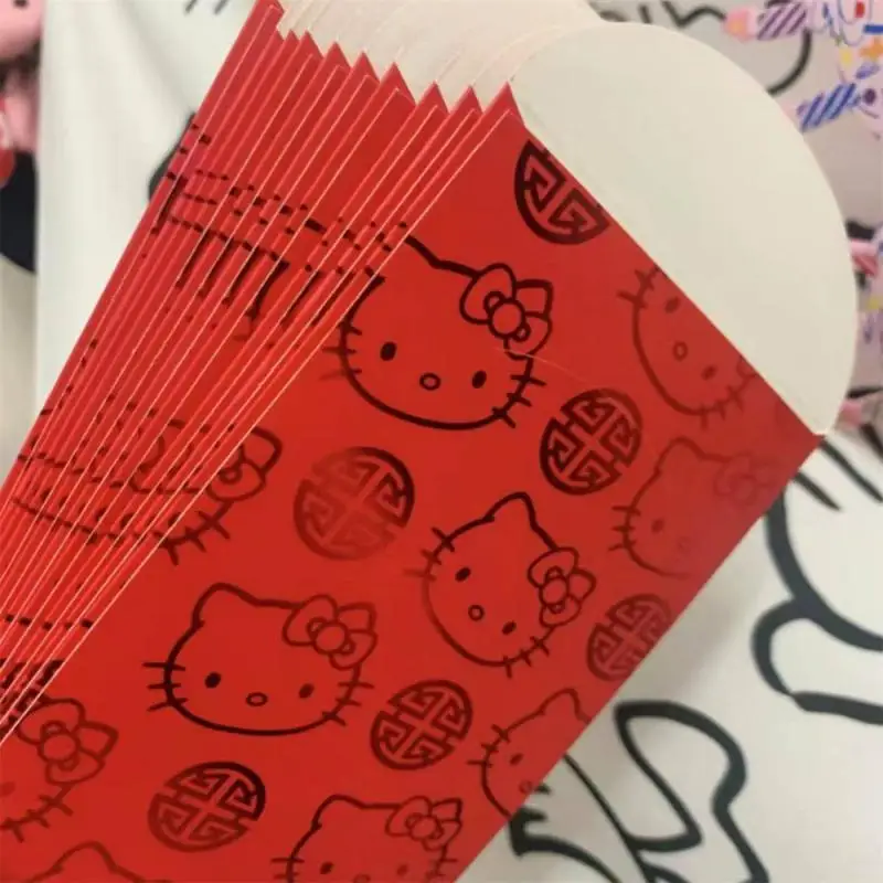 Новый милый красный конверт Sanrio Hellokitty Kawaii праздничные красные конверты
