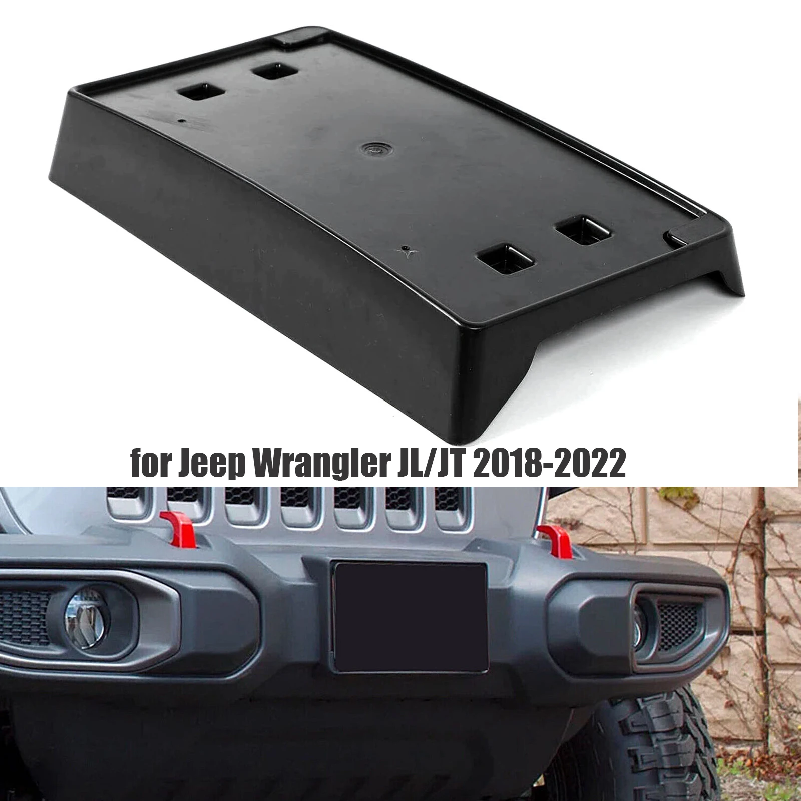 

Передний кронштейн для крепления номерного знака, держатель рамки номерного знака для Jeep Wrangler JL JT 2018-2021