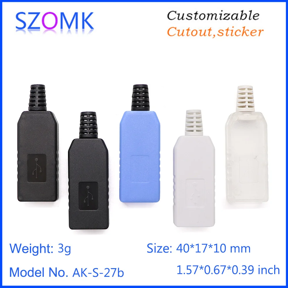 

Корпуса для электроники SZOMK AK-S-27 ABS пластик 40*17*10 мм