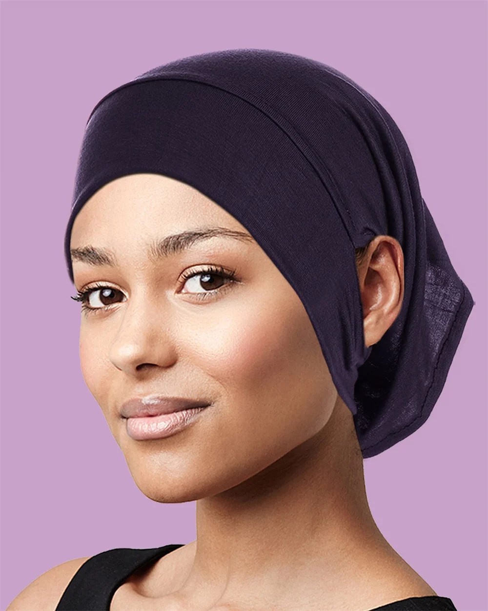 

Solid Color Women's Islamic Under Scarf Ready Women's hijab undercap with Ear Hole Hijab Caps Bandanas Cap Under Caps for Hijabs