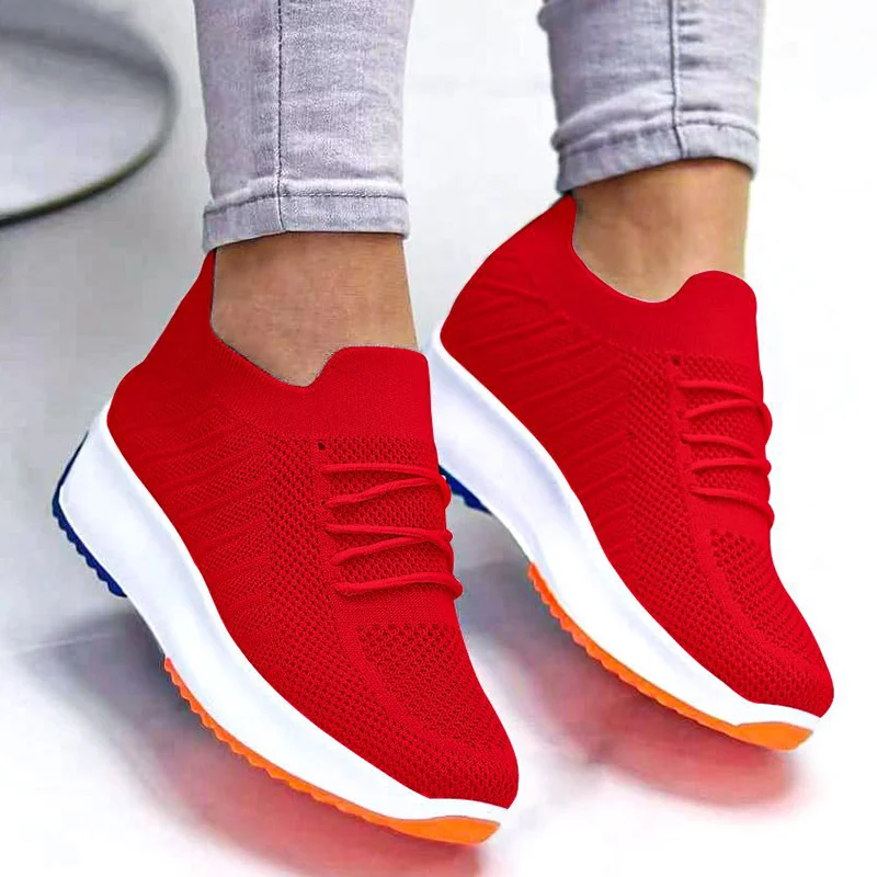 

Sneakers Women 2022 Lace Up Women Casual Shoes Ladies Vulcanized Shoes Trainers Mesh Breathable Zapatos De Mujer Female Footwear