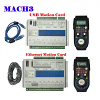 Mach3 3/4/6 Axis CNC USB Motion Card Ethernet 2000KHZ Breakout Board for CNC Router Engraving Cutting Machine Stepper Motors Kit
