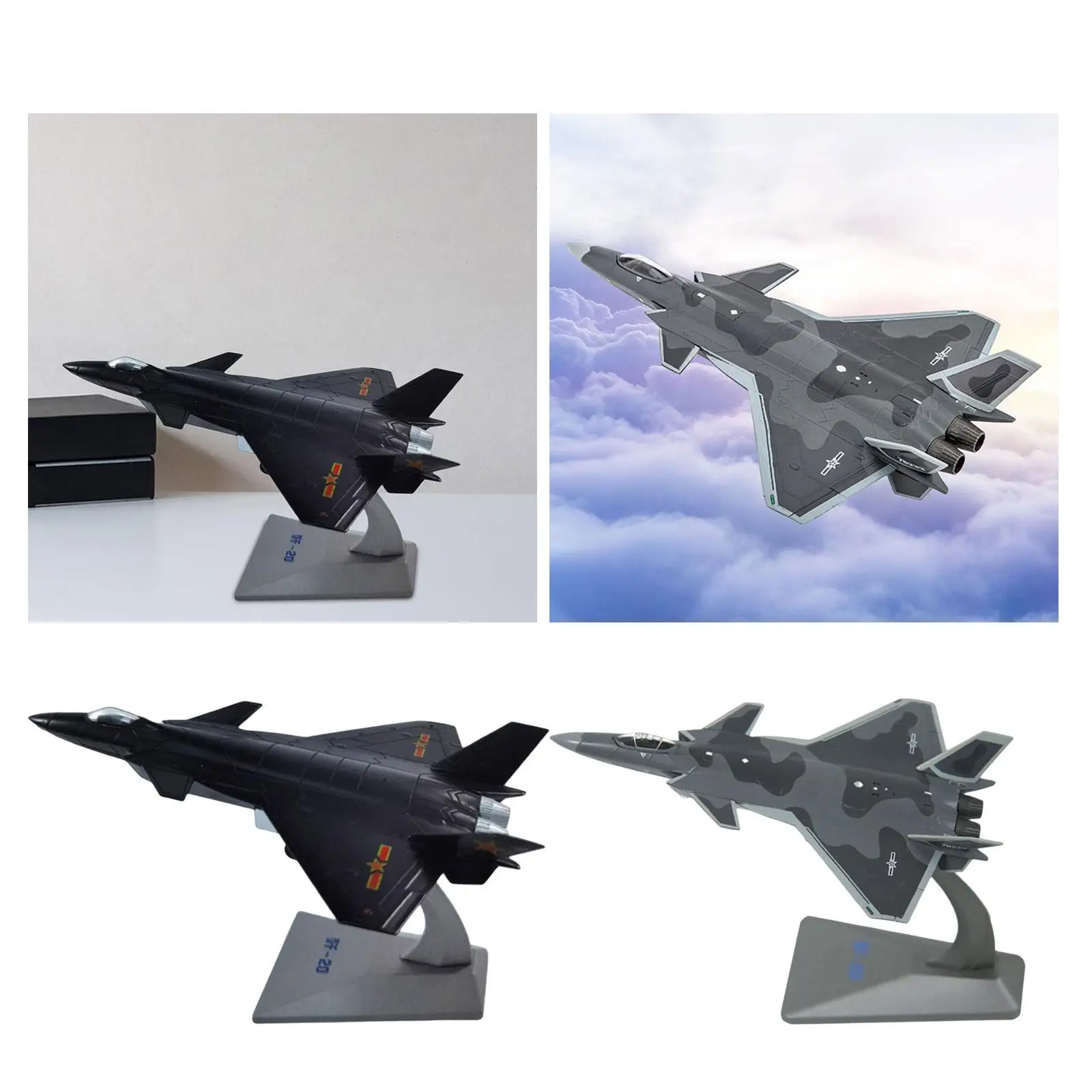 

Diecast J20 Fighter Fine Details Aircraft Ornament for Bedroom Office Cafe