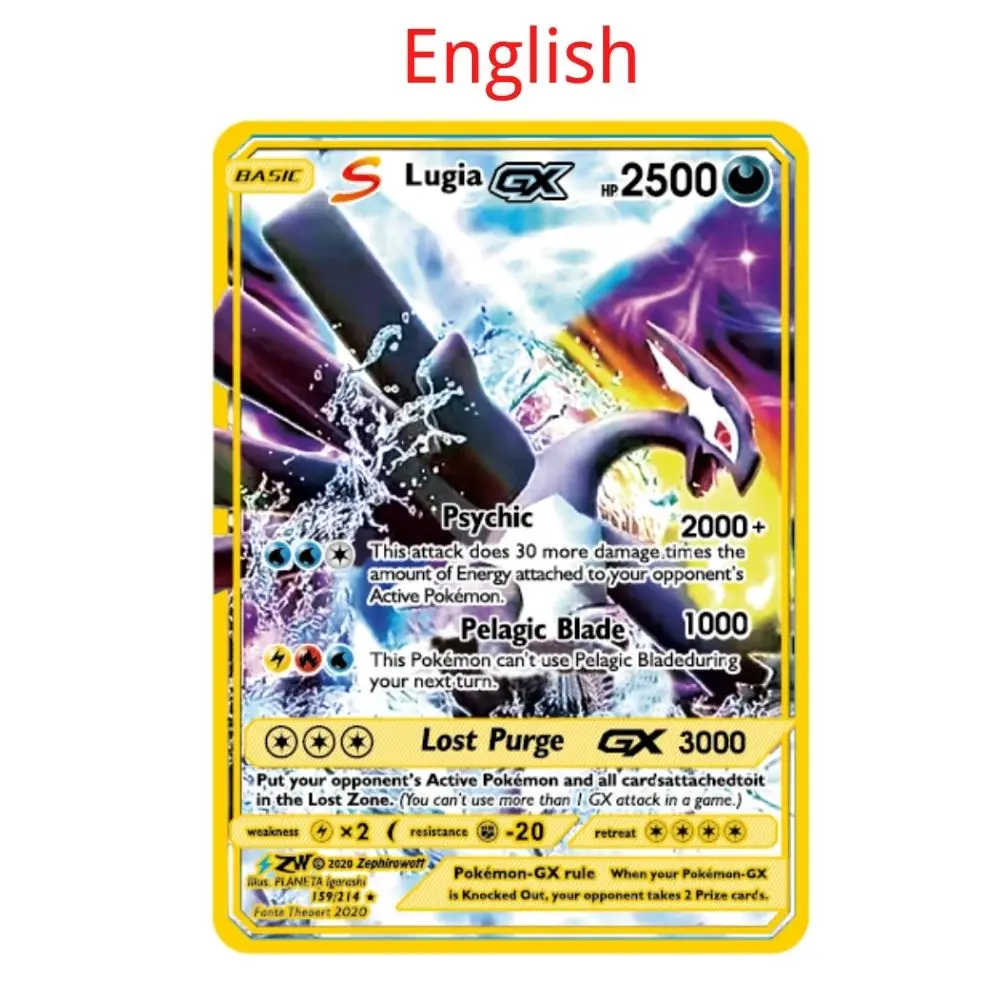 10000HP Arceus Vmax DIY золотые карты покемона в английском металлическом покемоне письма