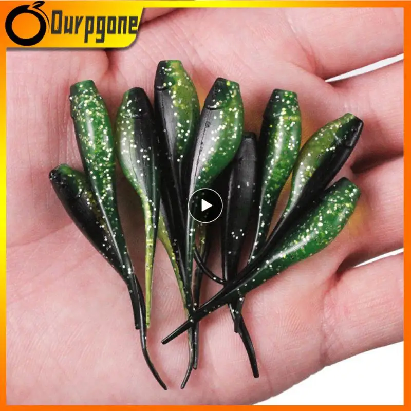 

5cm/0.7g Tadpole Anti-real Soft Bait Wholesale Microproducts Luya Fake Bait Two-color Needle Tail Tadpole Shape Fishing Tools